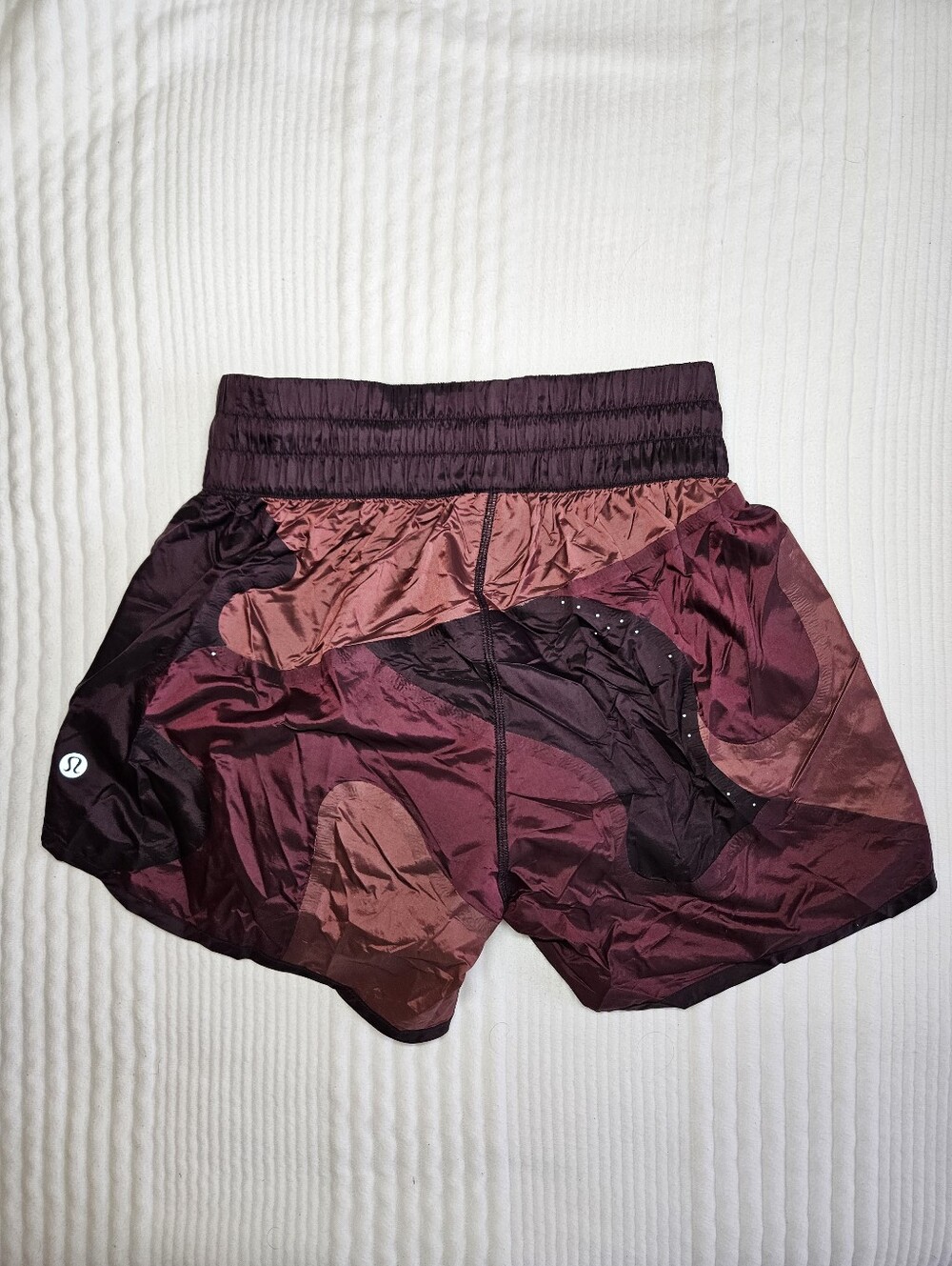 Lululemon - Women's Burgundy and Maroon Patterned Athletic Shorts